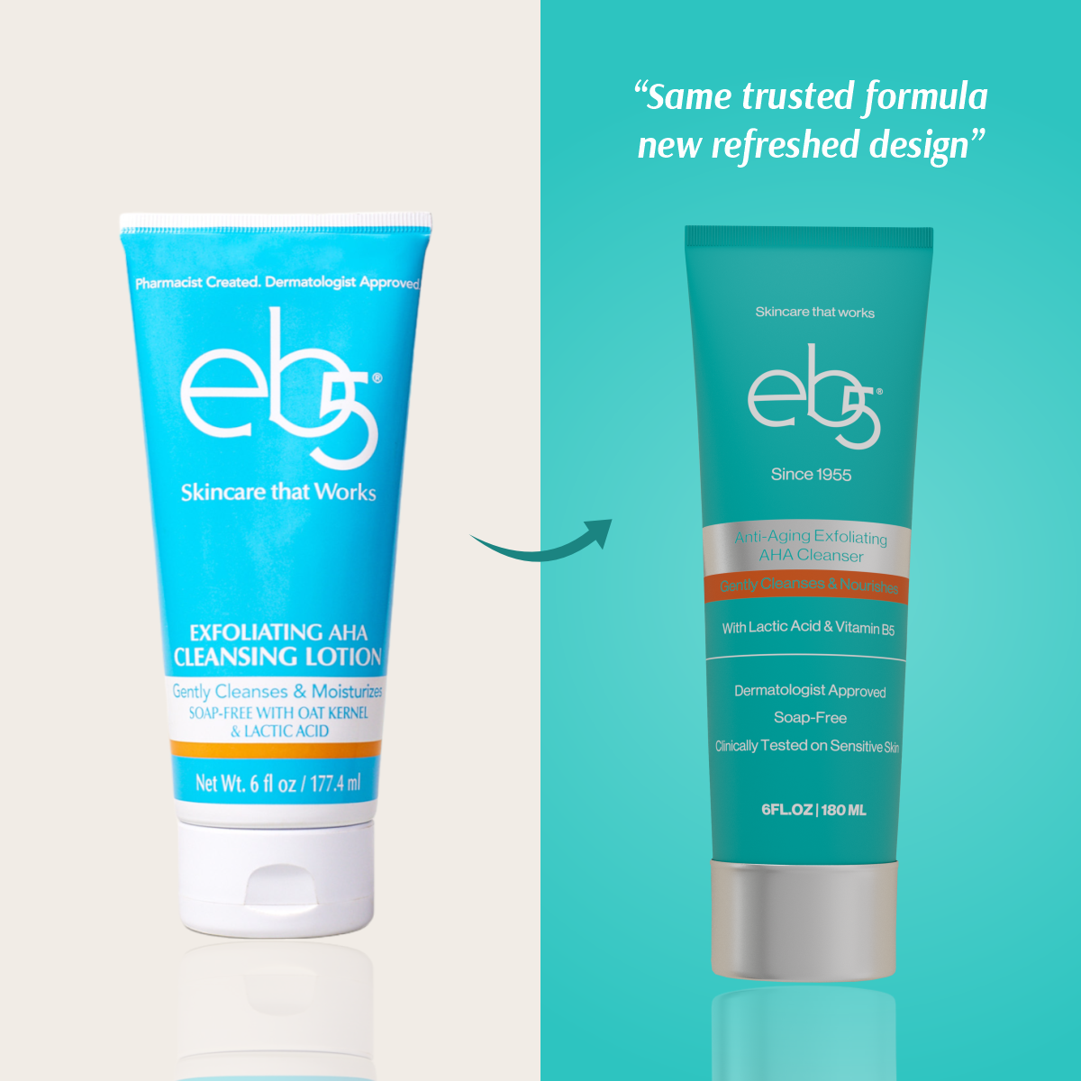 eb5 Anti Aging AHA Facial Cleanser with Lactic Acid & Vitamin B5 – eb5 ...
